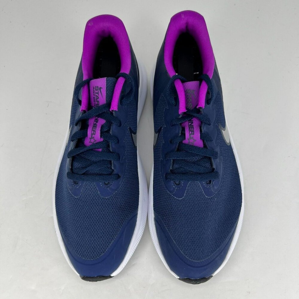 Nike Star Runner Kids DA2776-404 Navy Blue Purple Lace Up Size 4Y Athletic Shoes - Picture 4 of 9